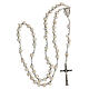 Rosary white Medjugorje stone, white rope s4