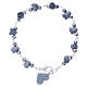 Medjugorje Rosary bracelet with grey ceramic roses and grains in crystal s2
