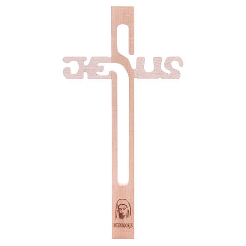 Jesus model cross in Medjugorje beechwood 1