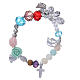 Medjugorje bracelet, life of Mary with multicoloured beads s1