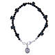 Medjugorje rosary bracelet with black roses s2