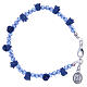 Pulsera rosario Medjugorje cristales azul s2