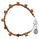 Medjugorje rosary bracelet, amber colour s2