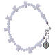 Medjugorje Rosary bracelet with icon of Our Lady, white s1