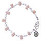Medjugorje Rosary bracelet with ceramic roses and icon of Our Lady s1