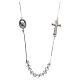 Medjugorje necklace in steel and crystal with clasp s1