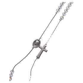 Medjugorje necklace in steel and crystal with clasp