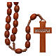 Medjugorje rosary in wood with natural colour grains s2