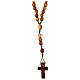 Medjugorje rosary in olive wood with cord s2