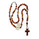 Medjugorje rosary in olive wood with cord s4