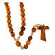 Medjugorje rosary in olive wood with cord and Tau s1