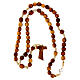 Medjugorje rosary in olive wood with cord and Tau s4