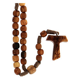 Terços e Porta Terços Nossa Senhora de Medjugorje: Terço de Medjugorje madeira oliveira fio tau