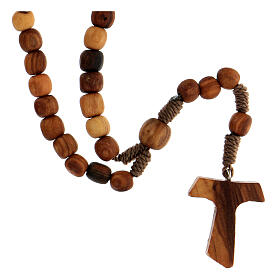 Terços e Porta Terços Nossa Senhora de Medjugorje: Terço de Medjugorje madeira oliveira fio tau