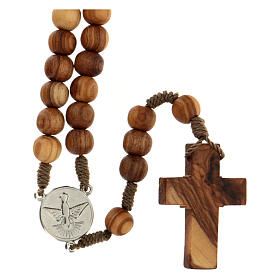 Różaniec drewno oliwne Medziugorie medaliki owalne Świętego Benedykta