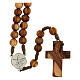 Różaniec drewno oliwne Medziugorie medaliki owalne Świętego Benedykta s2
