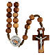 Medjugorje olive wood rosary oval medalets of Saint Benedict s1