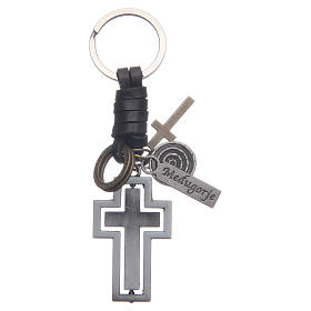 Llavero metal y piel Medjugorje s1