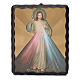 Jesus the Compassionate lithography in solid wood painting s1