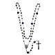 Medjugorje rosary flowers and blue crystals s4