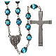 Medjugorje rosary with crystal blue grains s2
