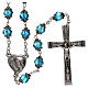 Rosario Medjugorje grani cristallo blu s1