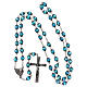Medjugorje rosary with crystal blue grains s4