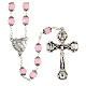 Medjugorje rosary with crystal pink grains s1