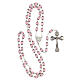 Medjugorje rosary with crystal pink grains s4