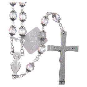 Medjugorje rosary with transparent crystal grains