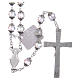 Medjugorje rosary with transparent crystal grains s2