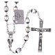 Medjugorje rosary with transparent crystal grains s1