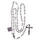 Medjugorje rosary with transparent crystal grains s4