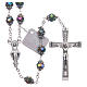 Medjugorje rosary with iridescent crystal grains s1