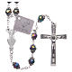 Medjugorje rosary with iridescent crystal grains s2