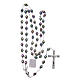 Medjugorje rosary with iridescent crystal grains s4