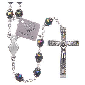 Medjugorje rosary with iridescent crystal grains