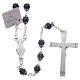 Medjugorje rosary with black crystal grains s2