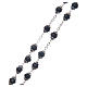 Medjugorje rosary with black crystal grains s3