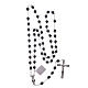 Medjugorje rosary with black crystal grains s4