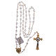 Medjugorje rosary in transparent crystal with golden cross s4