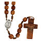 Medjugorje rosary with olive wood 8 mm cord s2