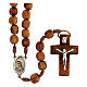 Medjugorje rosary with olive wood 8 mm cord s1