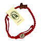 Bracelet Medjugorje croix olivier corde rouge s1