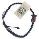 Medjugorje bracelet in olive wood and midnight blue cord s3