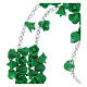 Rosenkranz aus Medjugorje mit Perlen in Form grüner Rosen, Kreuz mit Trinitätsdarstellung s3