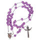 Rosario rose in ceramica viola e cristallo s3