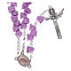 Rosary with purple ceramic roses and crystals s1
