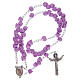 Rosary with purple ceramic roses and crystals s3