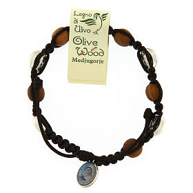 Olivenholz Armband mit wundertätiger Medaille